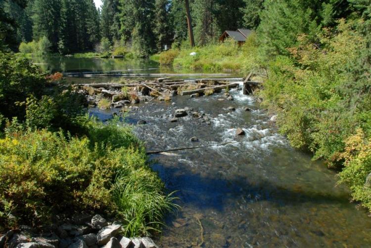 Lake Creek Fish Passage Project: Before restoration project.